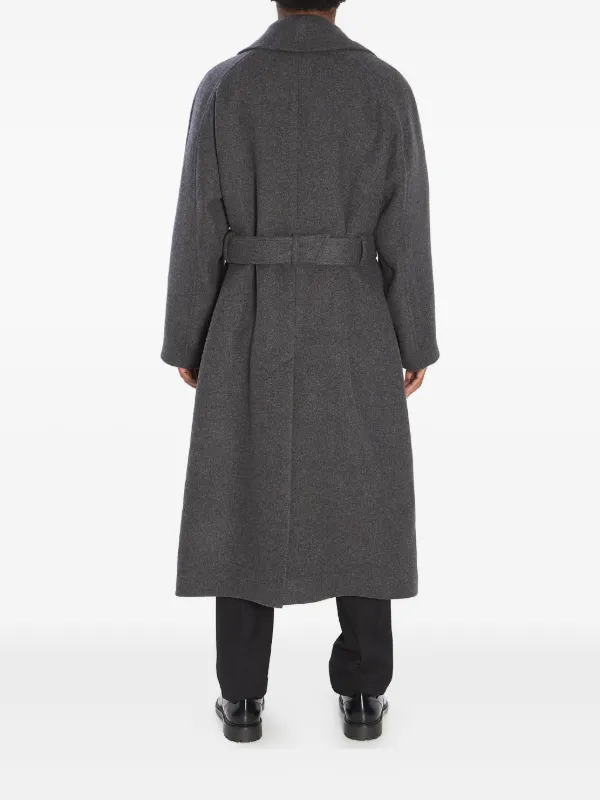 Saint Laurent カシミア ダブルコート | グレー | FARFETCH JP