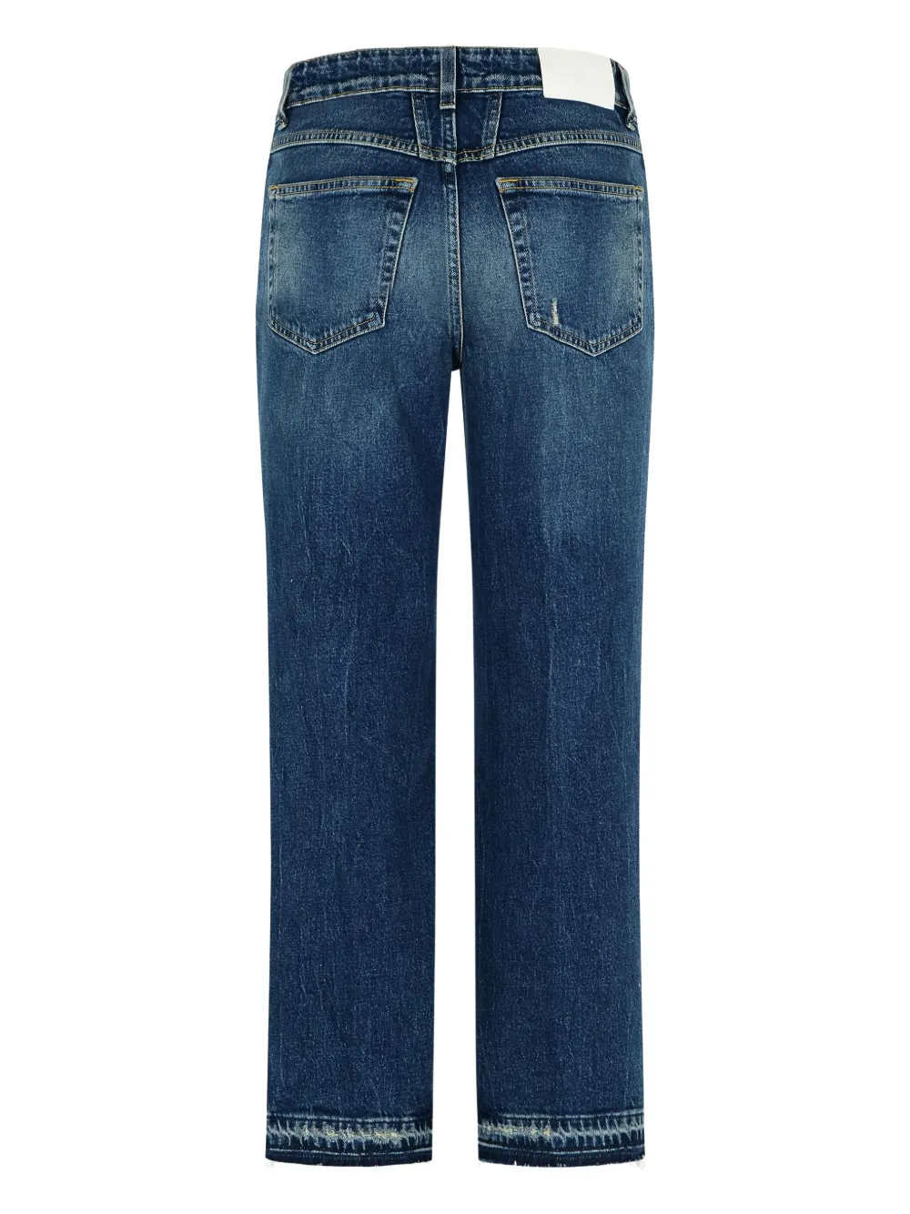 Closed Milo gerafelde jeans met franje Blauw