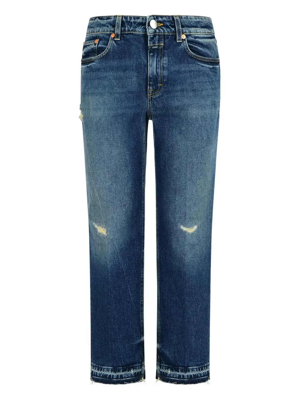 Closed Milo gerafelde jeans met franje Blauw