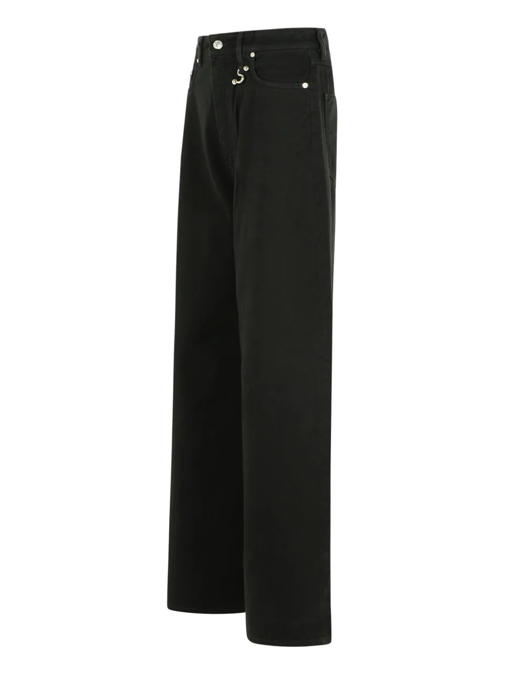 Sportmax Siamese jeans met knopen en vijf zakken Zwart