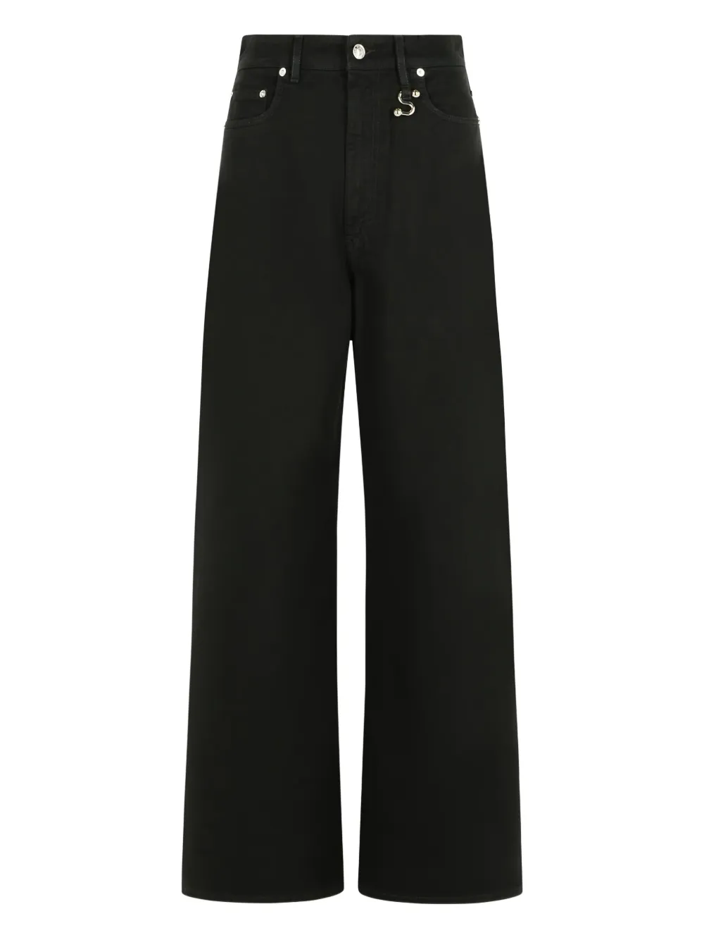 Sportmax Siamese jeans met knopen en vijf zakken Zwart