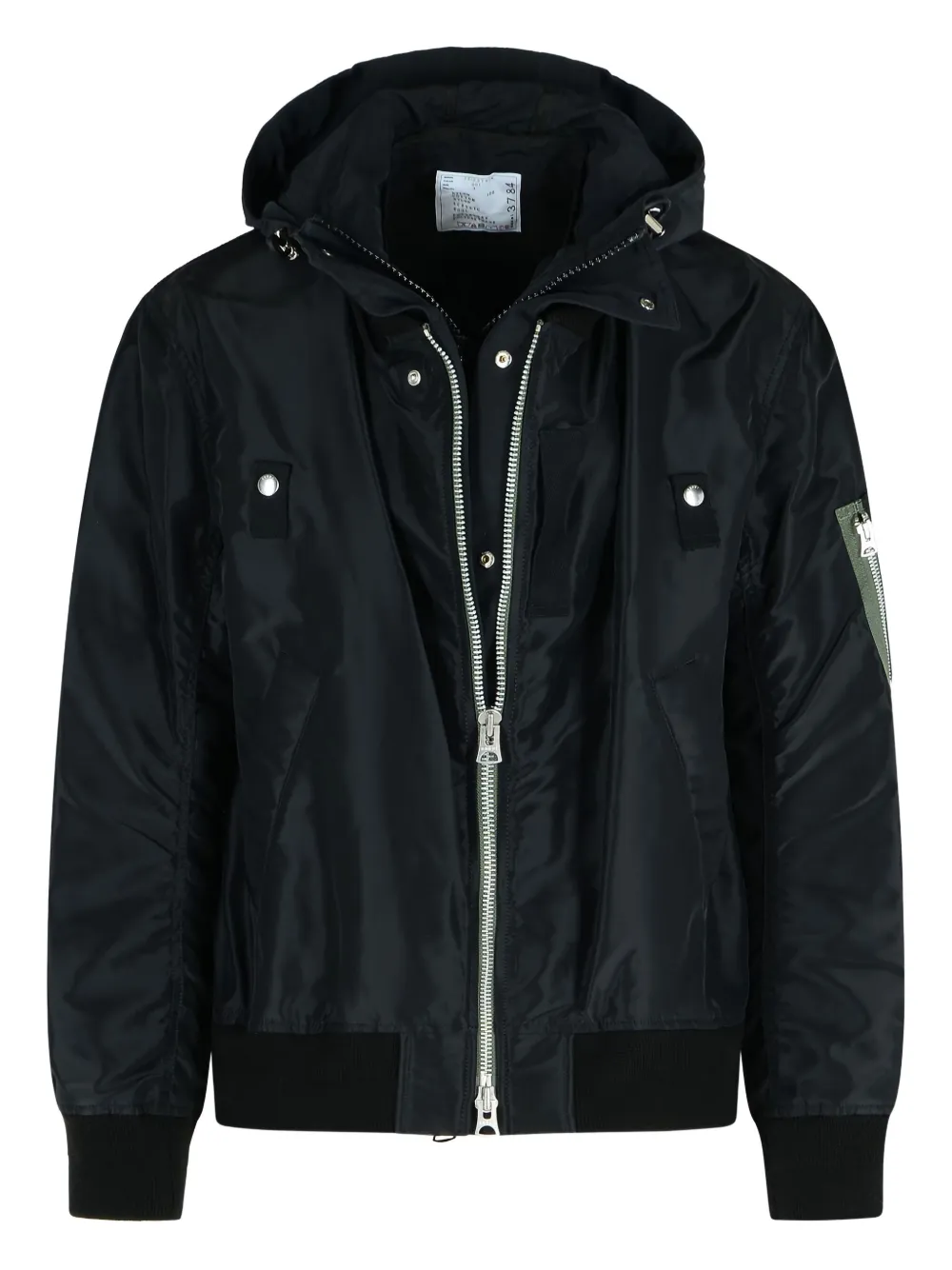 Sacai Jack met capuchon Zwart