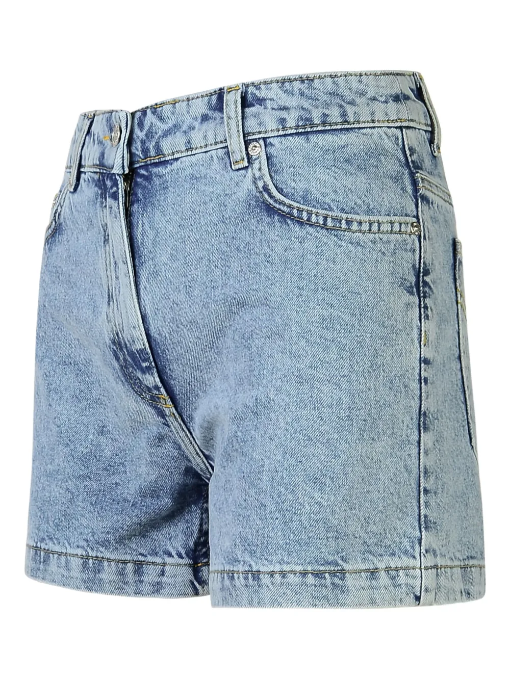 MOSCHINO JEANS Shorts met knoopsluiting en vijf zakken Blauw