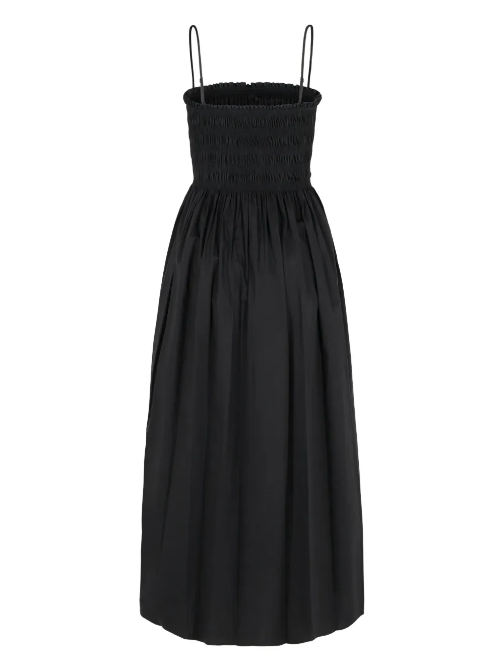 Michael Michael Kors smocked-bodice midi dress - Zwart