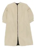 cape concept puff-sleeve zip-front jacket - Neutrals