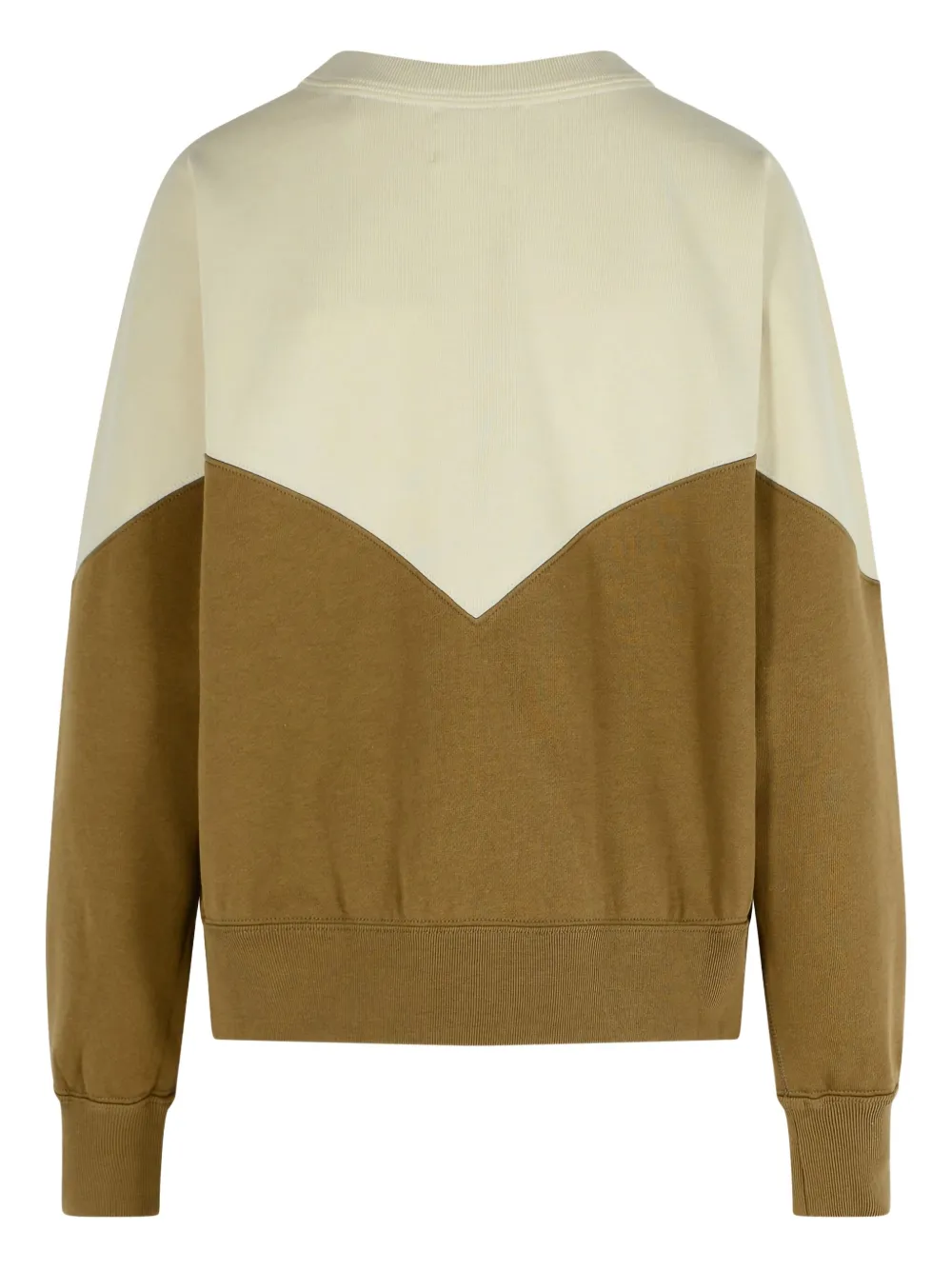 ISABEL MARANT Houston tweekleurige sweater met logo Beige