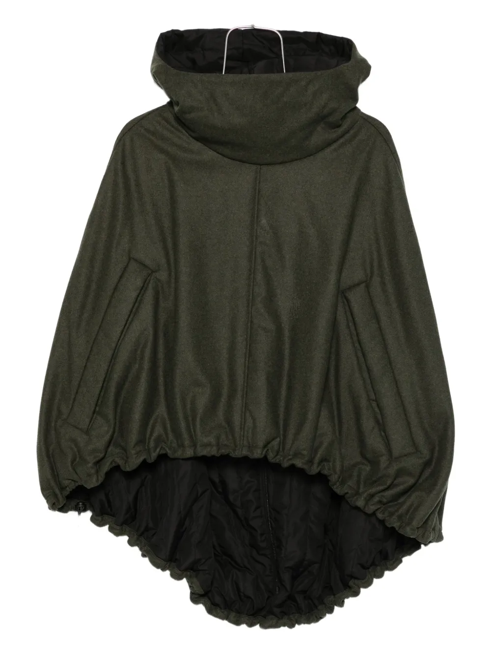 cape concept hooded jacket | Green | Image 1