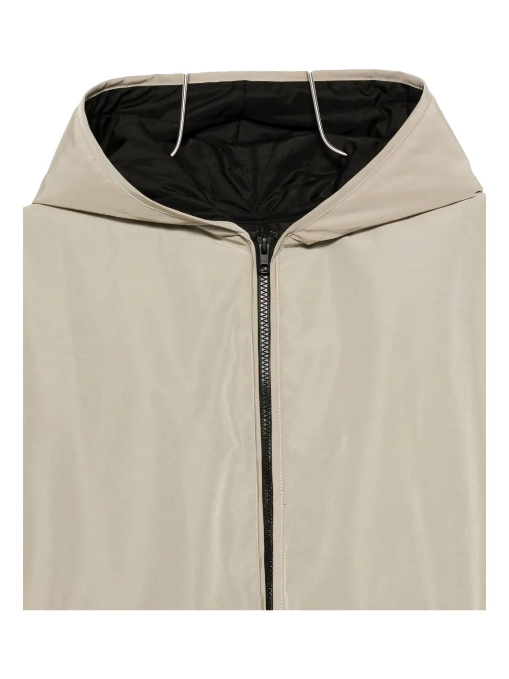 Cape Concept Hooded Zip-front Jacket In Neutral