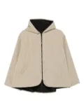 cape concept hooded zip-front jacket - Neutrals