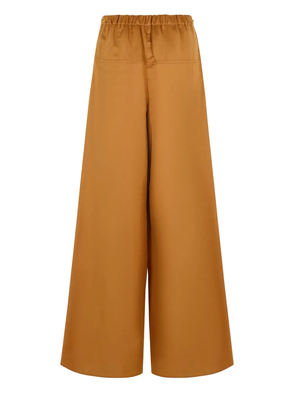 Max Mara Palazzo broek met elastische tailleband Bruin