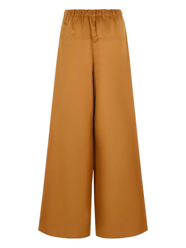 Max Mara elastic-waistband Palazzo Pants Brown FARFETCH PH