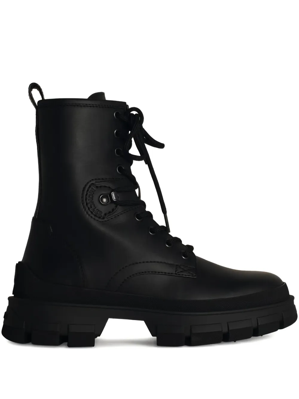 Moncler 30mm Hevea lace-up platform boots Black