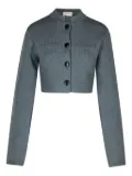 KHAITE button-fastening crop jacket - Grey
