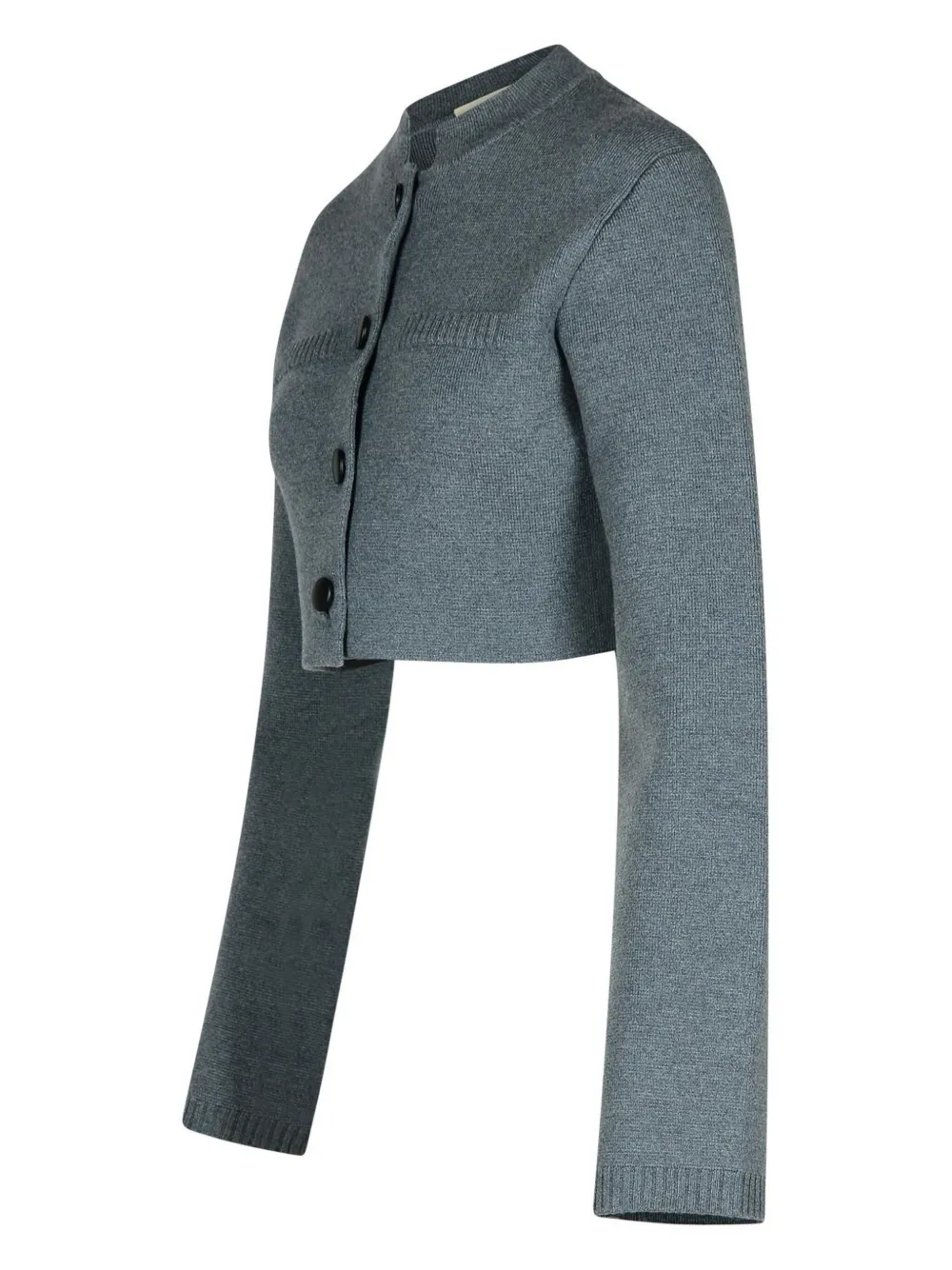 KHAITE Cropped jack met knoopsluiting Grijs