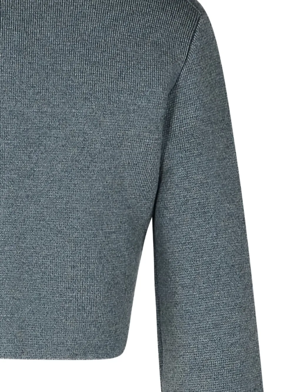KHAITE Cropped jack met knoopsluiting Grijs