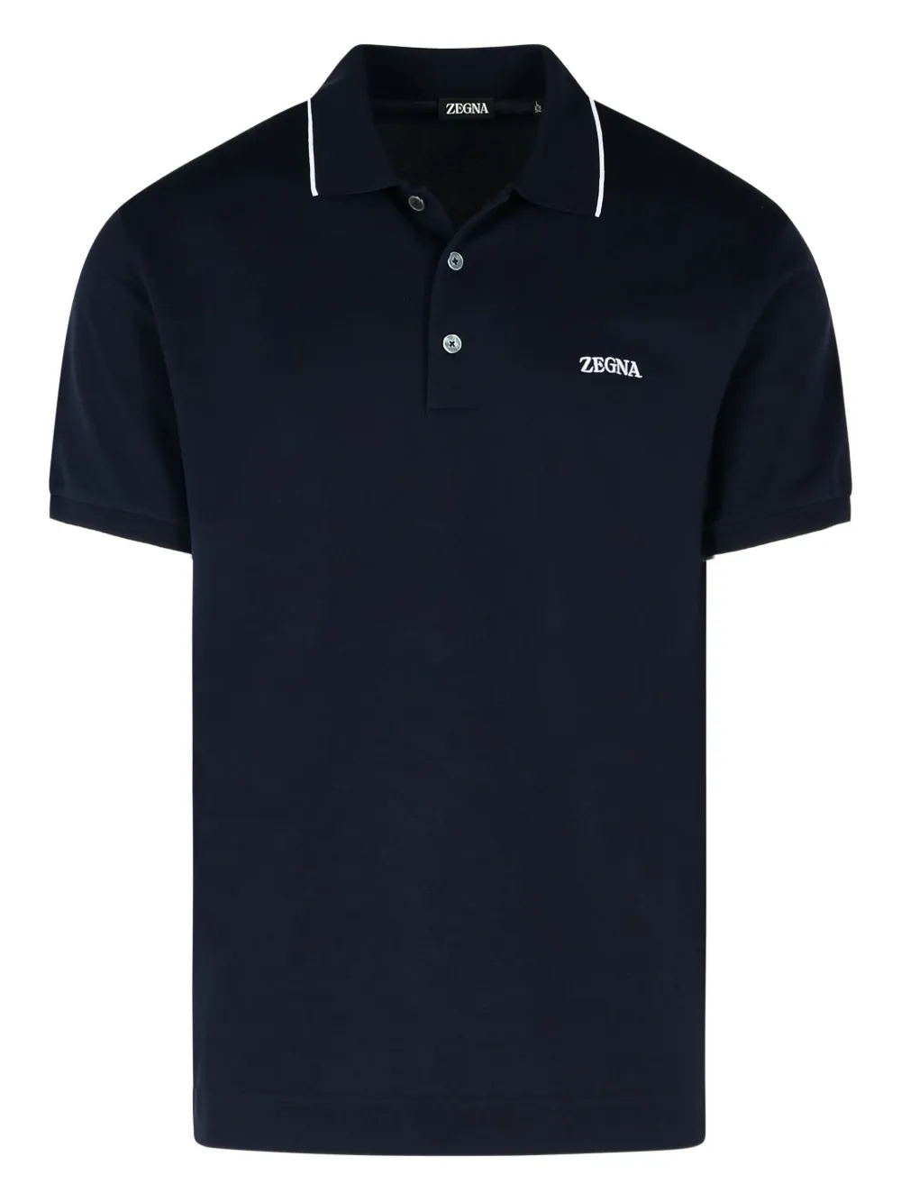 Zegna Poloshirt met contrasterende kraag Blauw