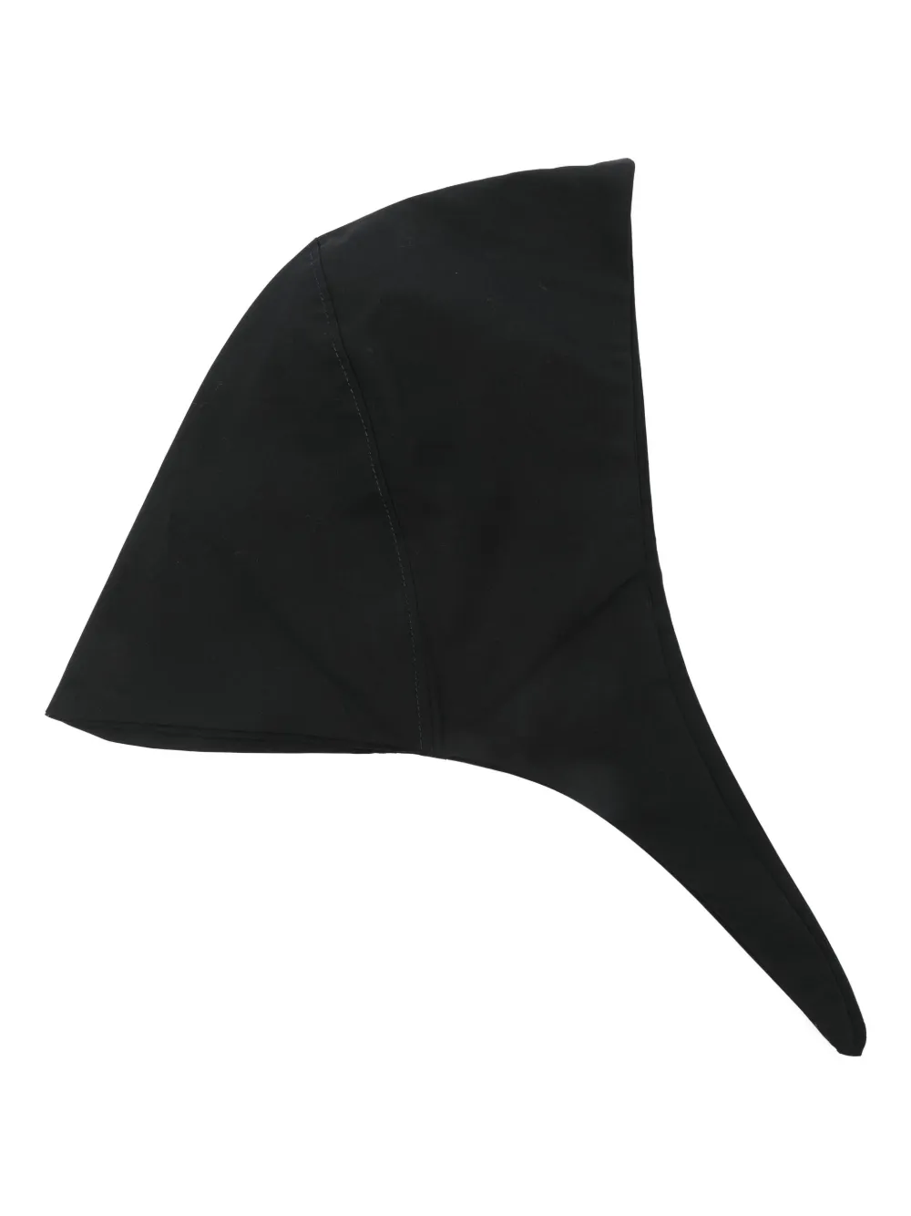cape concept pointed-end headscarf | Black | Image 1