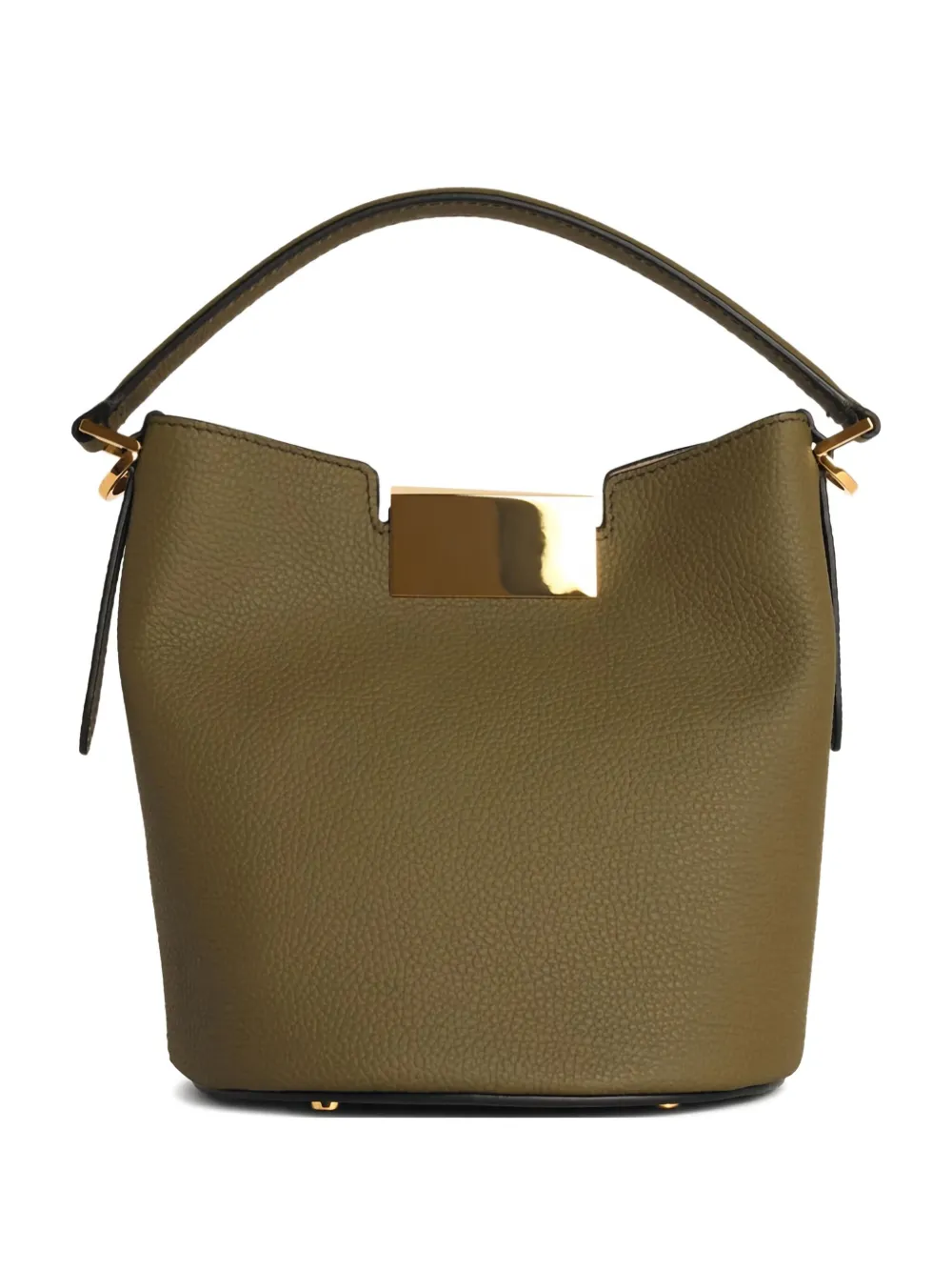Marni Trunkaroo Leather Bucket Bag In Green