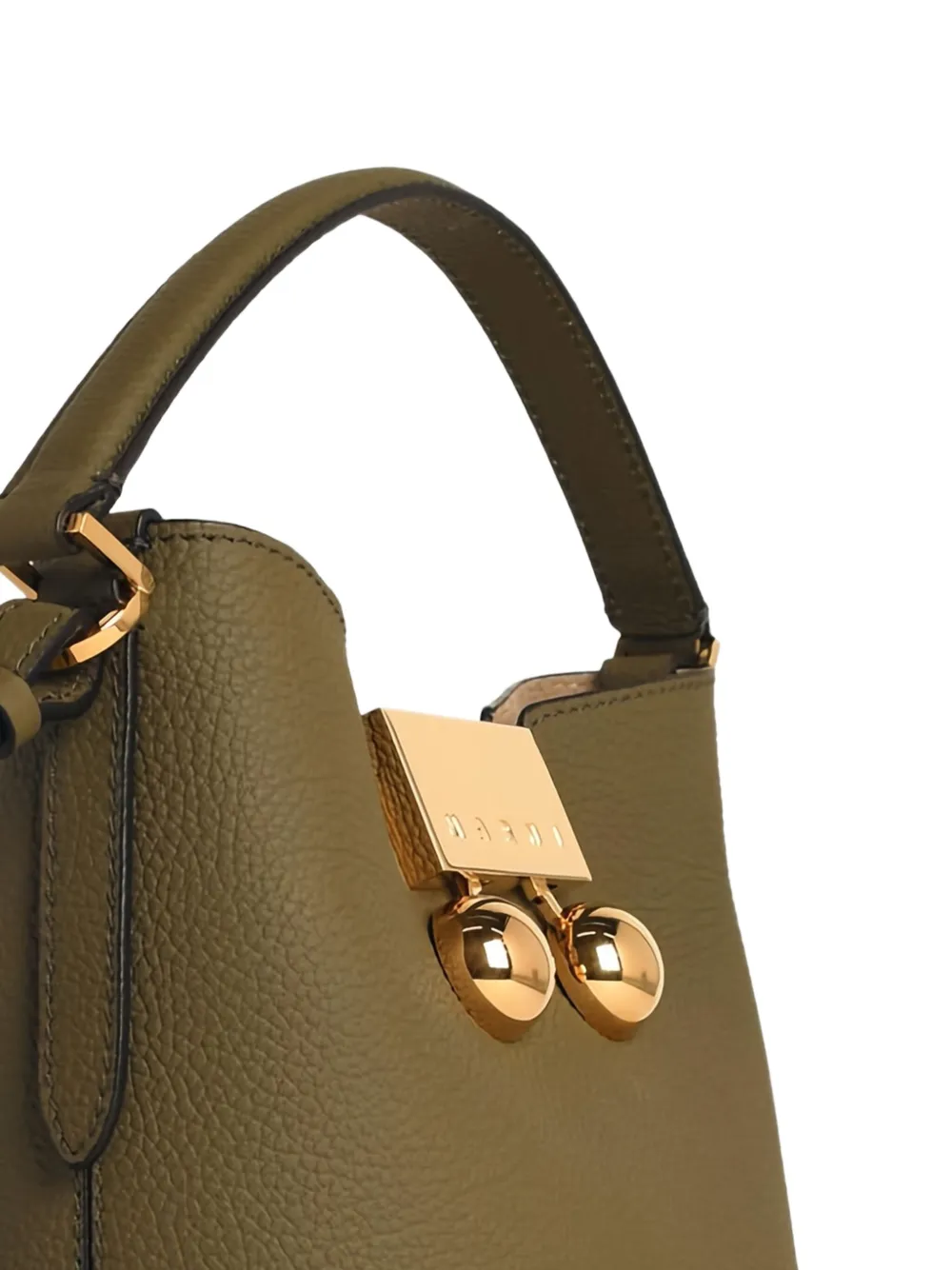 Marni Trunkaroo leren bucket-tas Groen