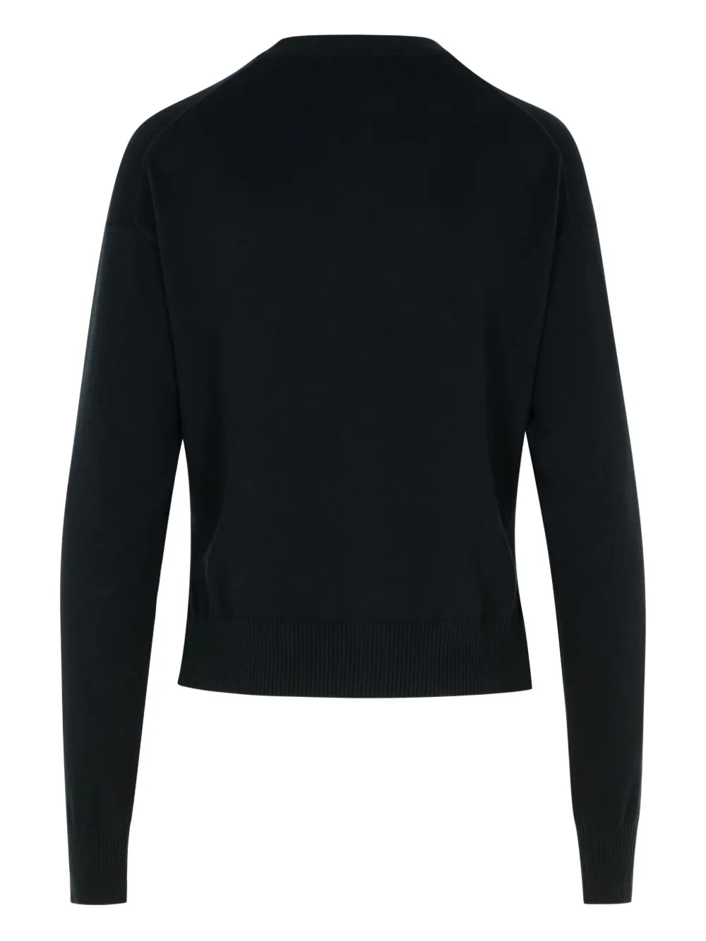 MOSCHINO JEANS Sweater met logo en geribbelde manchetten Zwart