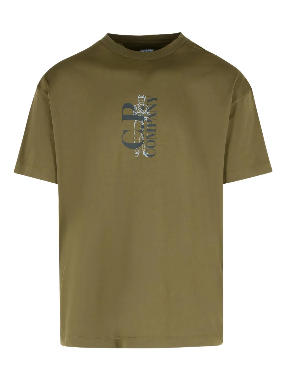 C.P. Company logo-print crew-neck T-shirt Groen