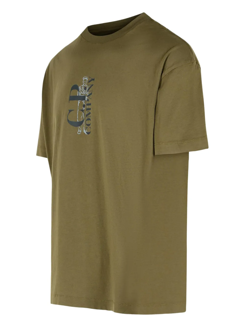 C.P. Company logo-print crew-neck T-shirt Groen