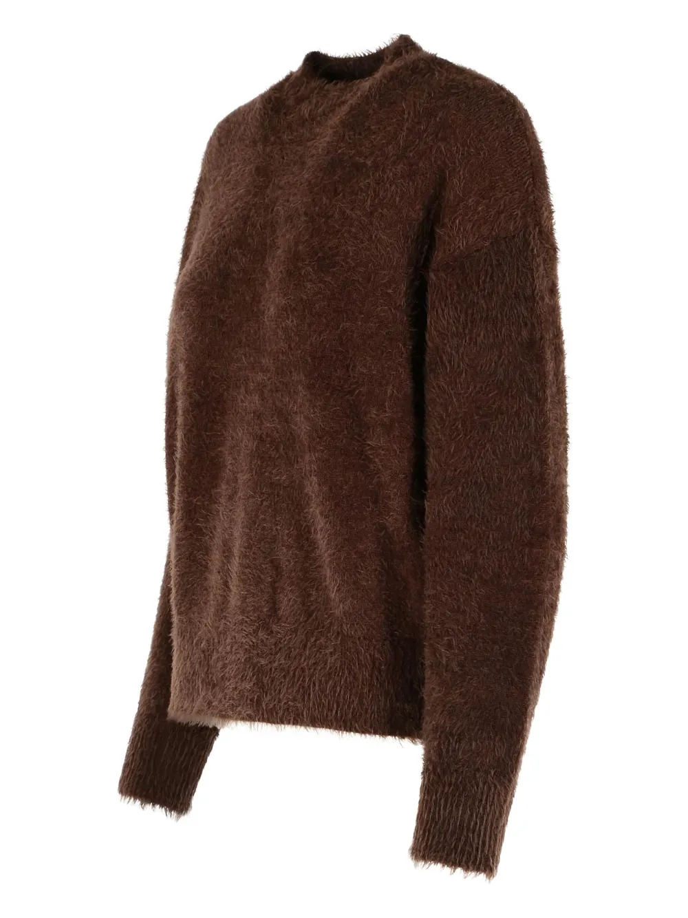 MOSCHINO JEANS Trui met ronde hals en logo Bruin