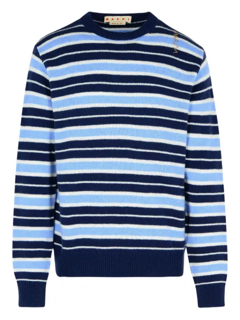 Marni pull rayé à col rond
