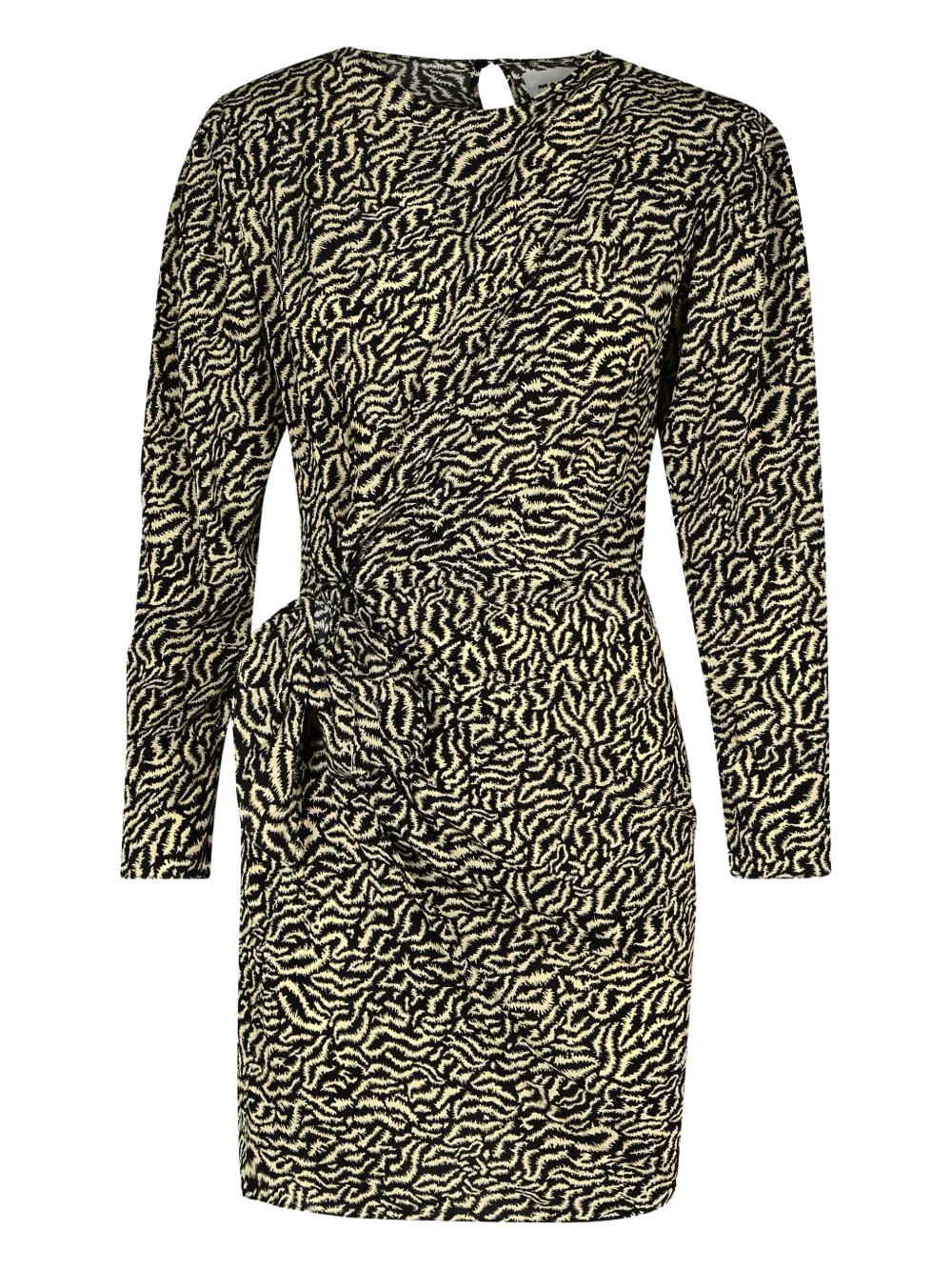 Isabel Marant Dulce Patterned Mini Dress In Black