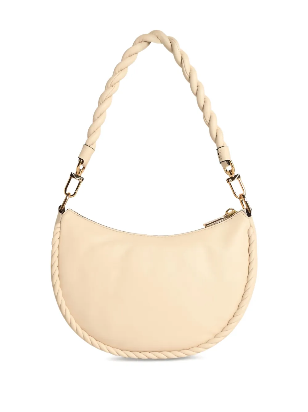 Michael Kors Halvemaanvormige schoudertas met afwerking van touw Beige