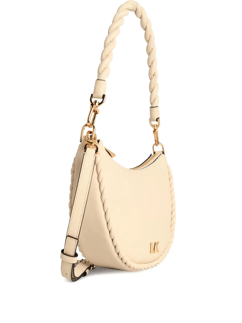 Michael Michael Kors rope-trimmed half-moon shoulder bag - ニュートラル Michael Michael Kors rope-trimmed half-moon shoulder bag - ニュートラル