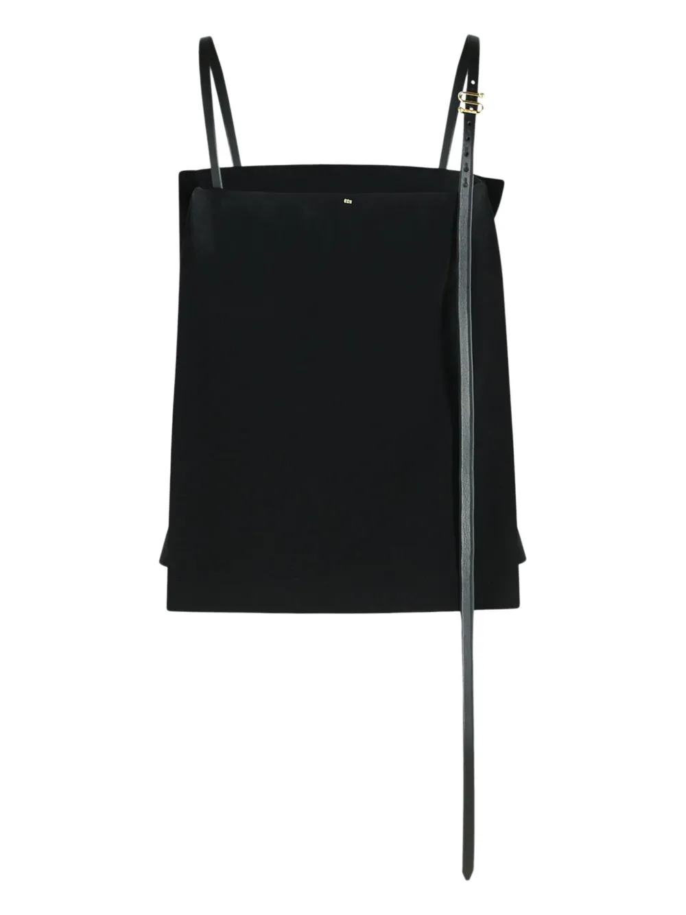 Sportmax asymmetrical strap top - Zwart
