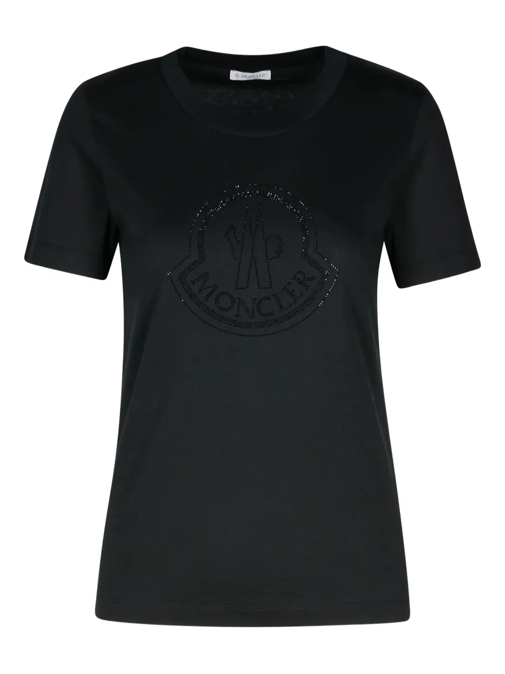 Moncler T-shirt met kristallen logo Zwart