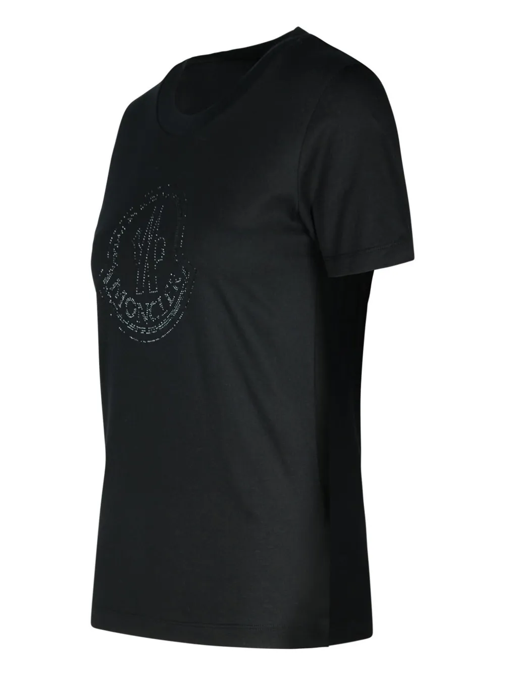 Moncler T-shirt met kristallen logo Zwart