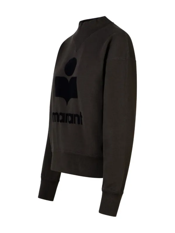 ISABEL MARANT メヨアンロゴフロックスウェットシャツ ISABEL MARANT フロックロゴ スウェットシャツ | ブラック