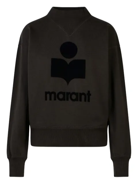 ISABEL MARANT flocked-logo crew-neck sweatshirt