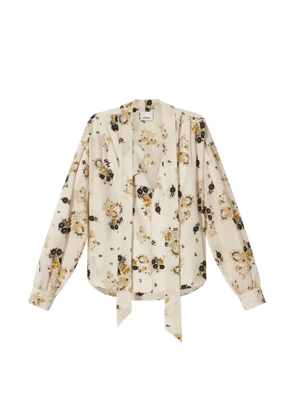 ISABEL MARANT flocked-logo crew-neck sweatshirt - Nero