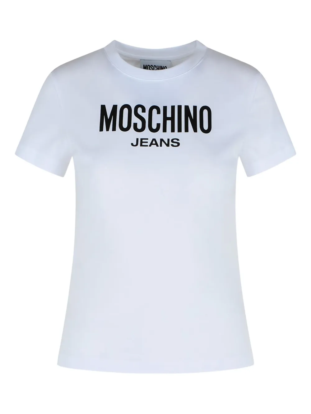 MOSCHINO JEANS Katoenen T-shirt met logoprint Wit