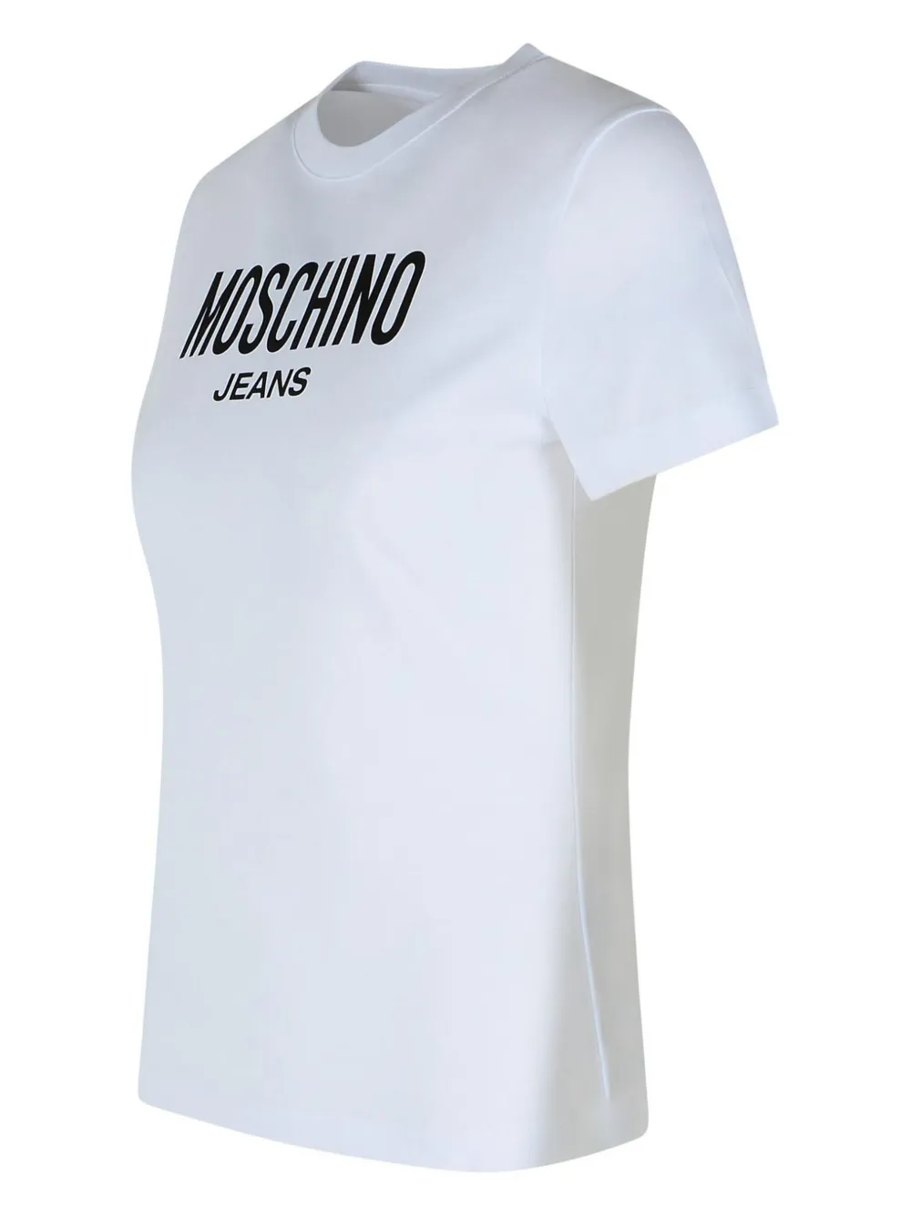 MOSCHINO JEANS Katoenen T-shirt met logoprint Wit