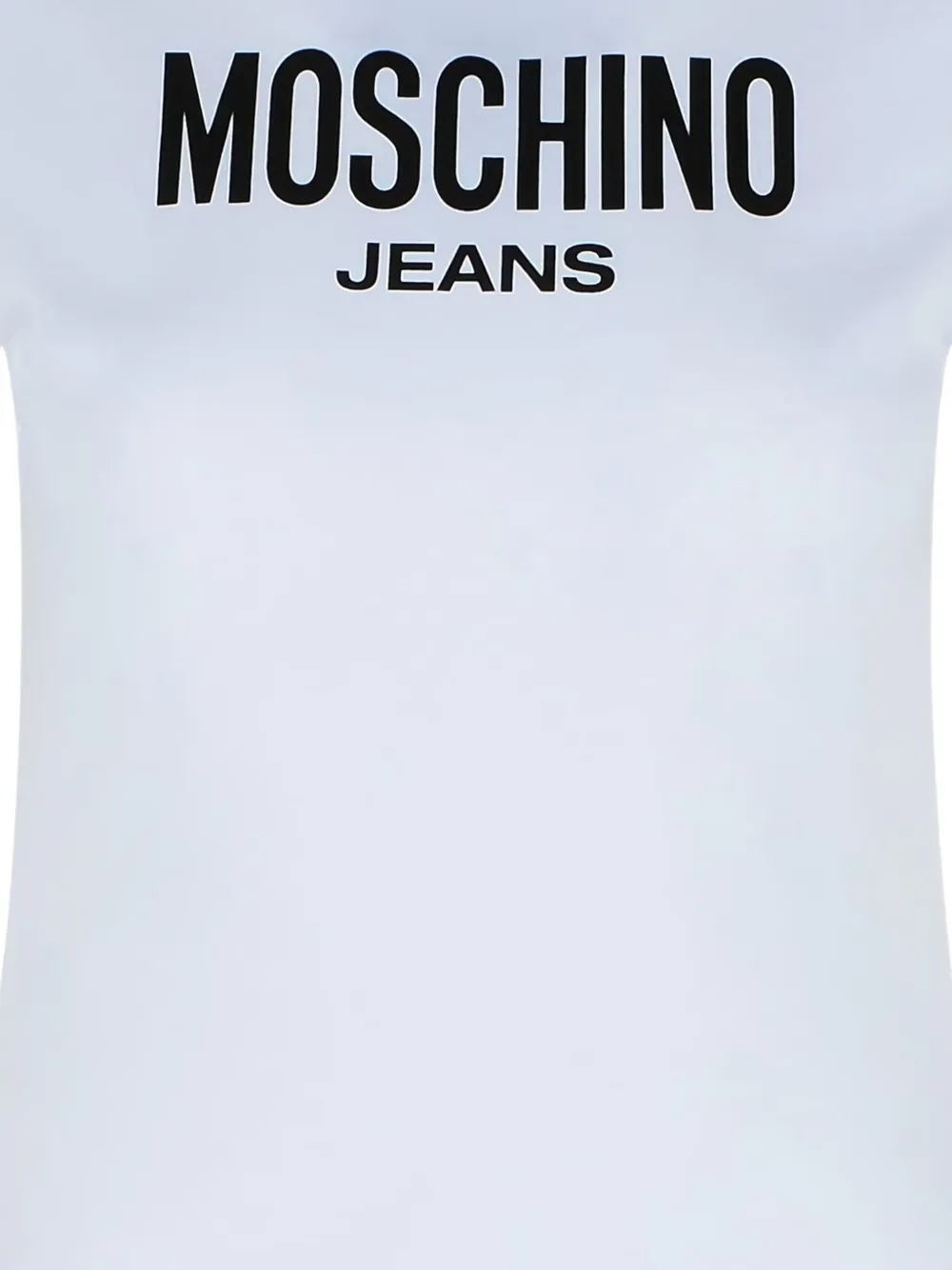 MOSCHINO JEANS Katoenen T-shirt met logoprint Wit