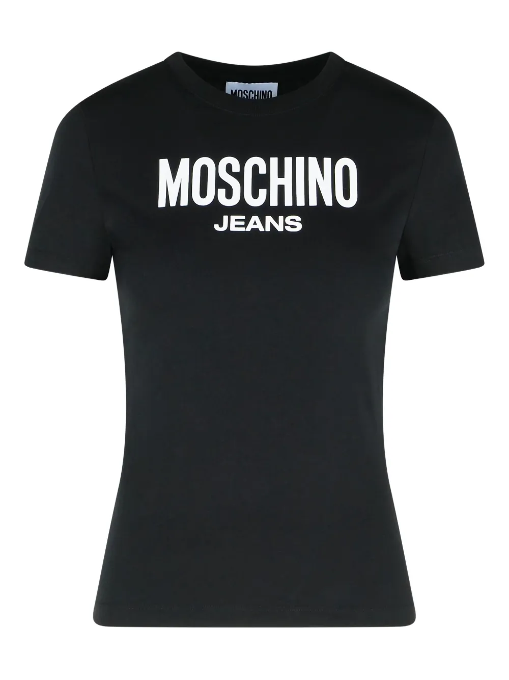 MOSCHINO JEANS Katoenen T-shirt met logoprint Zwart