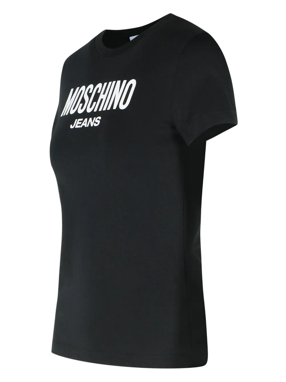 MOSCHINO JEANS Katoenen T-shirt met logoprint Zwart