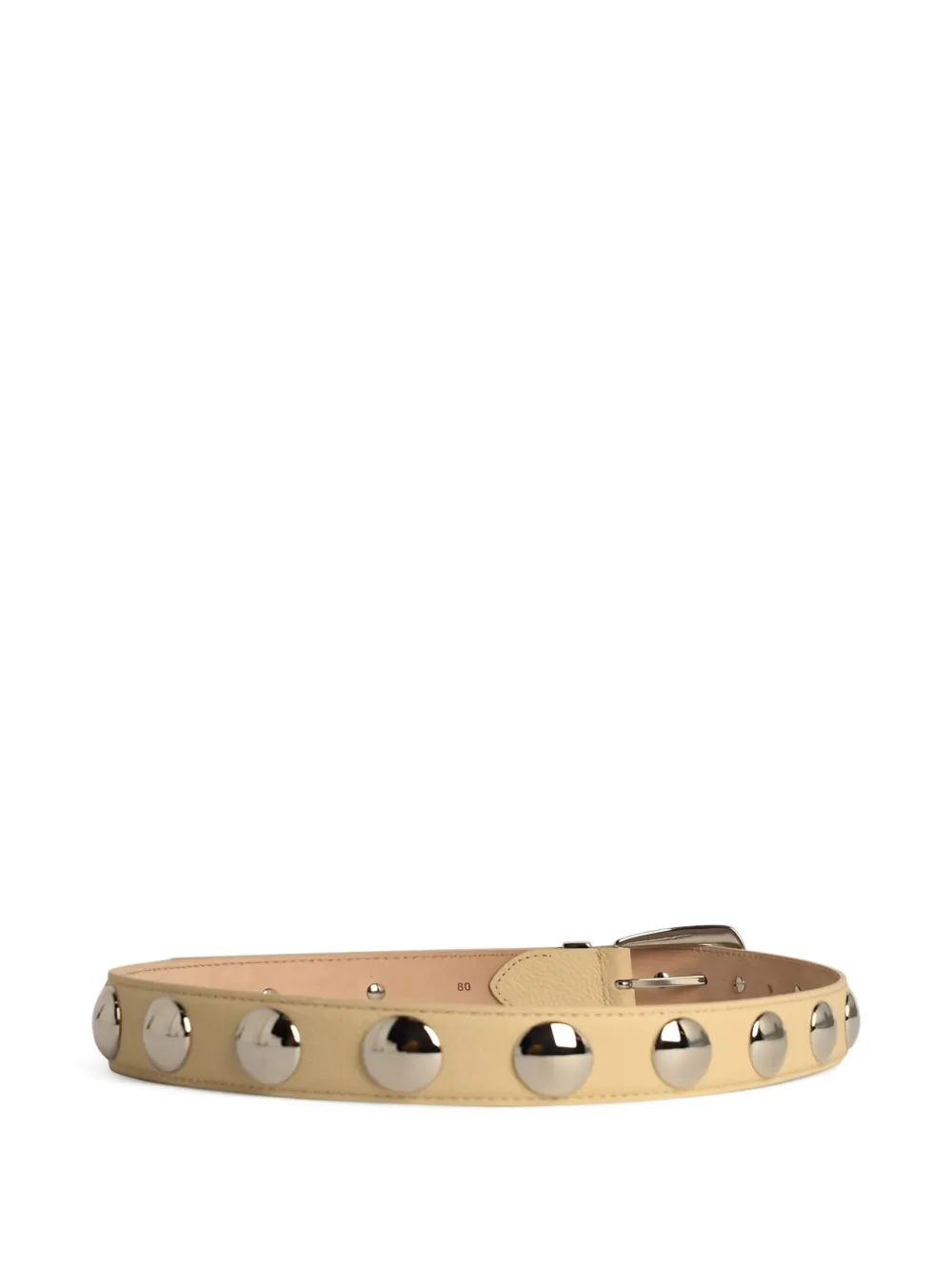 KHAITE studded-embellishment belt - Beige