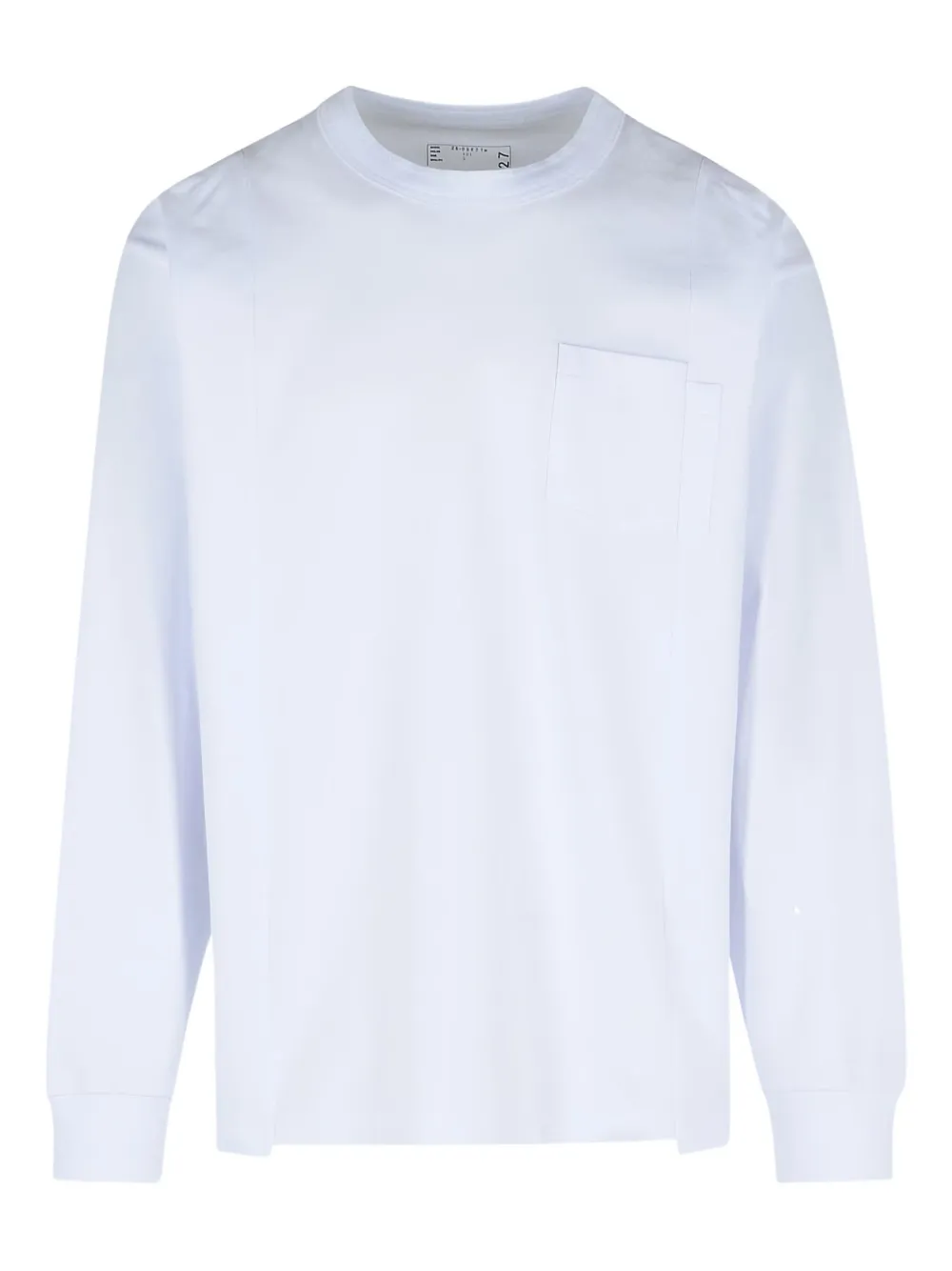 Sacai T-shirt met borstzak en lange mouwen Wit