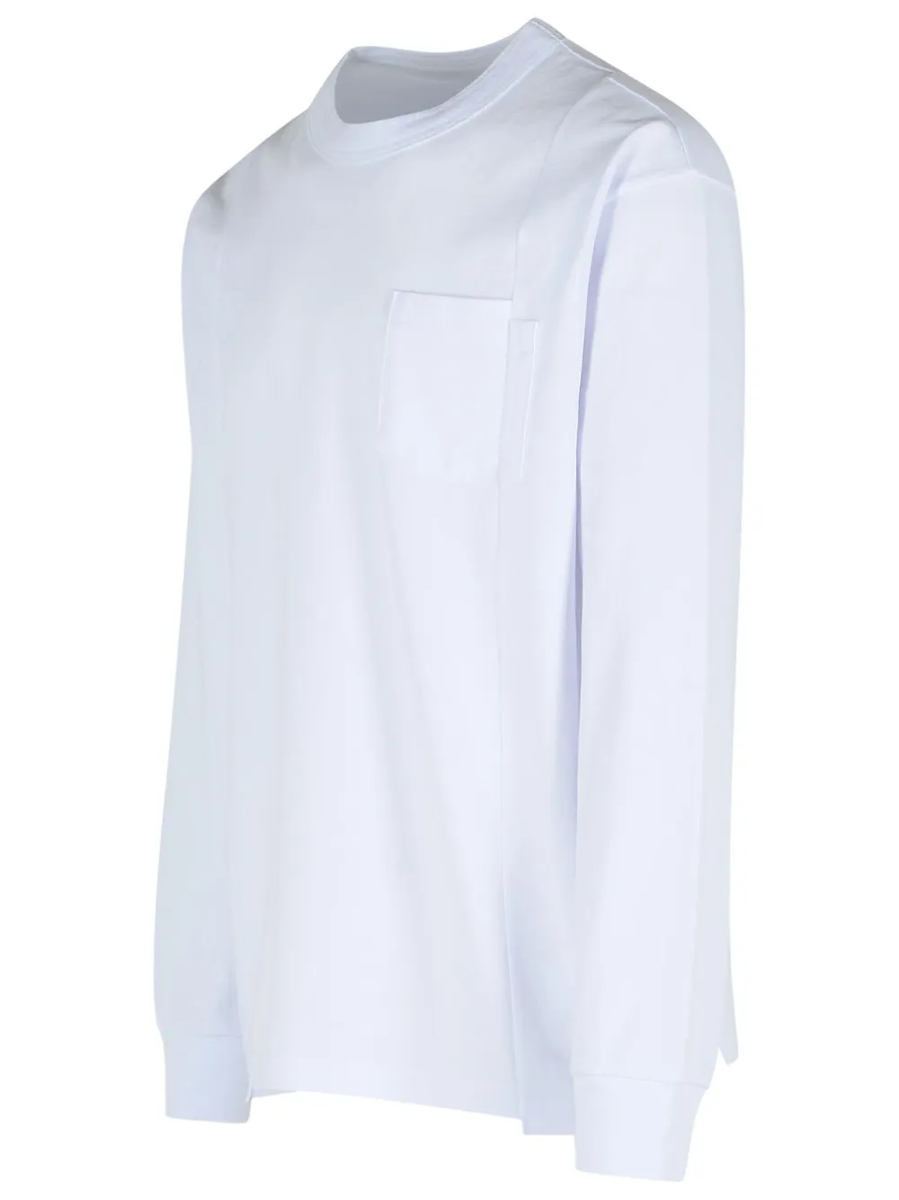 sacai T-shirt met borstzak en lange mouwen Wit