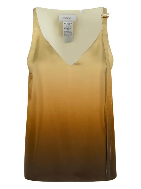 Sportmax gradient V-neck silk top