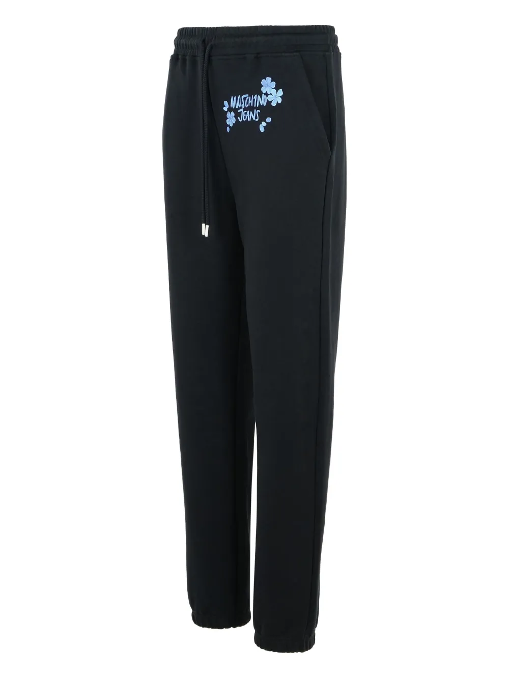 MOSCHINO JEANS Trainingsbroek met logo en bloemenprint Zwart