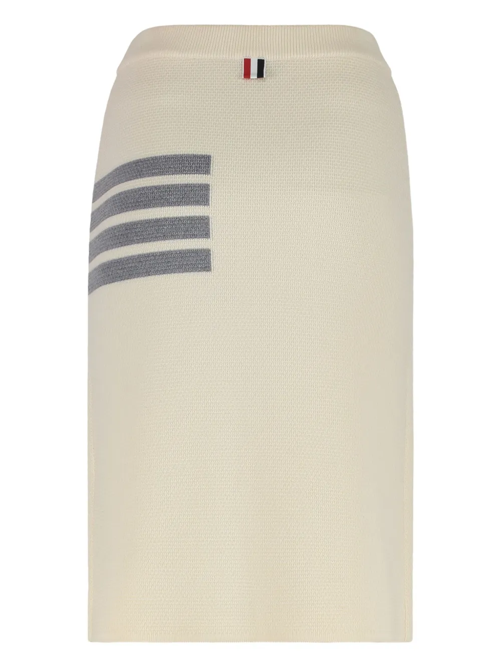 Thom Browne 4-Bar stripe knit skirt - Wit