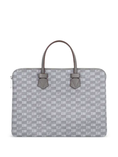 Moreau Granier printed-canvas top-zip briefcase