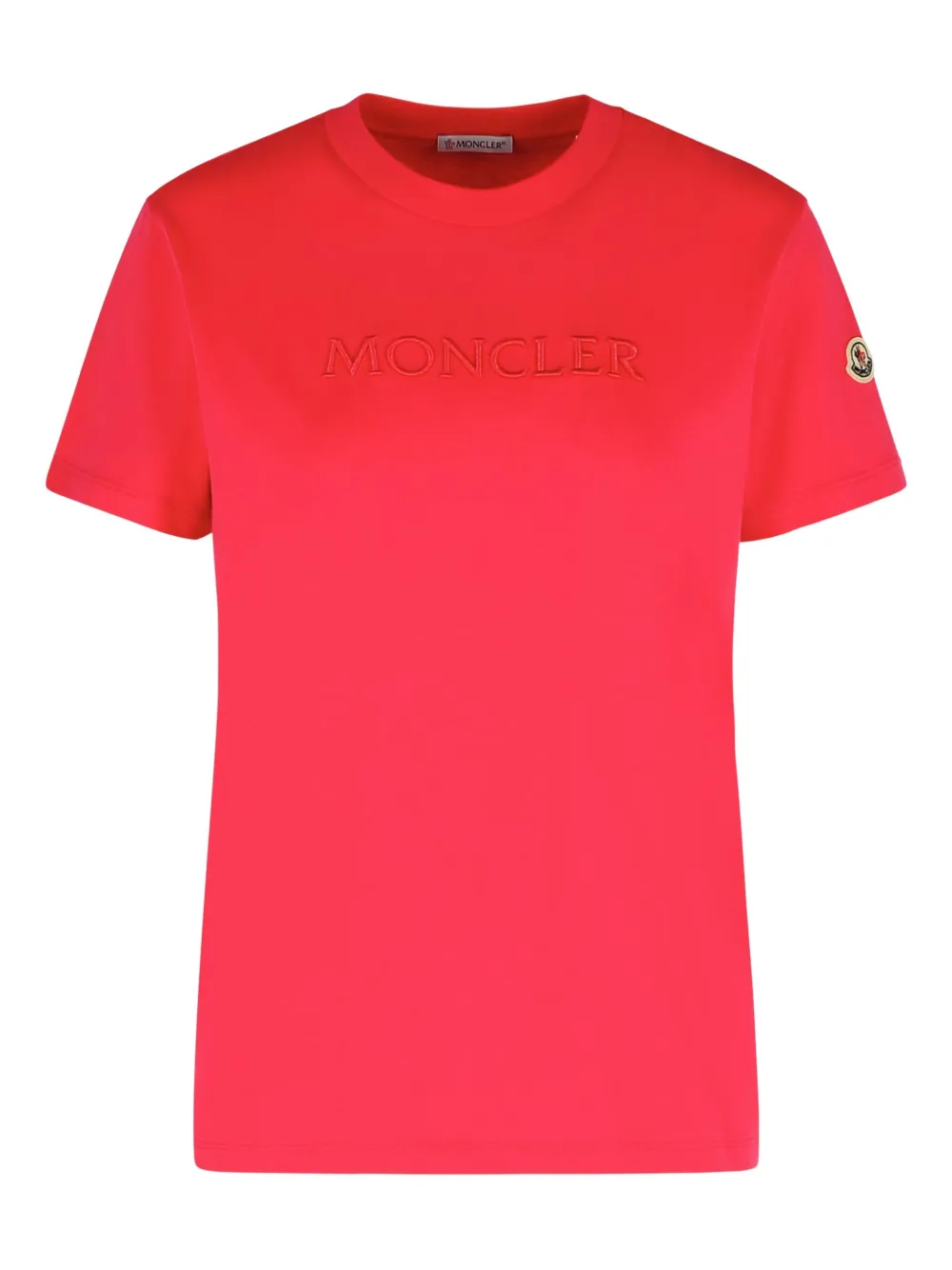 Moncler T-shirt met ronde hals Roze